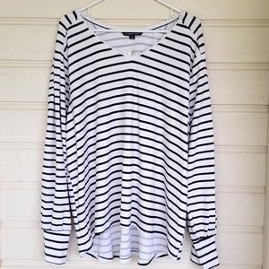 ZAC & RACHEL WOMAN SIZE 3X WHITE & Navy BLOUSE Ribbed TUNIC TOP SHIRT BLOUSE NWT